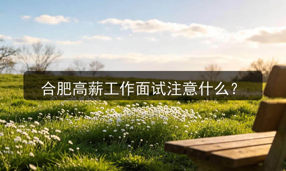 合肥高薪工作面试注意什么？